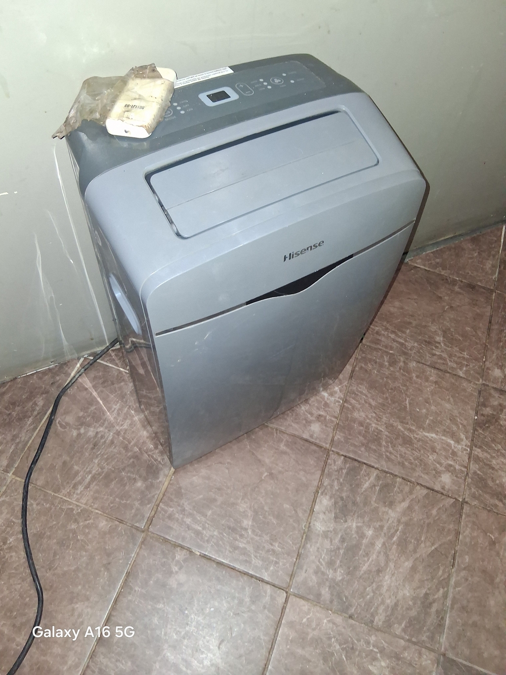 Hisense Gray Portable Air Conditioner with Top Control Panel